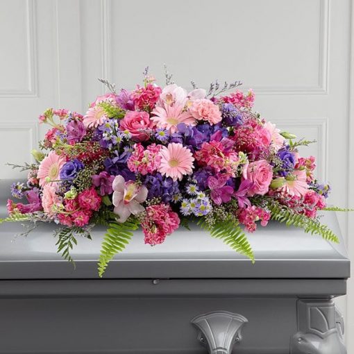 Bright Pink Casket Spray