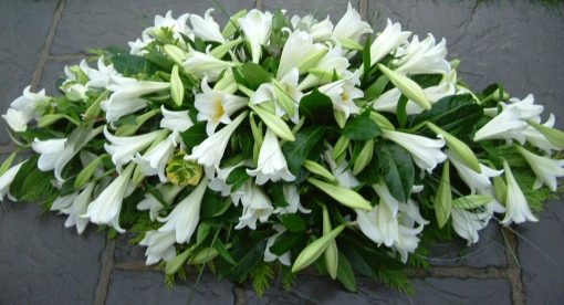 Longi lily coffin spray