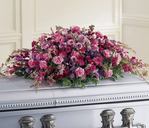 Pink Roses Casket Spray